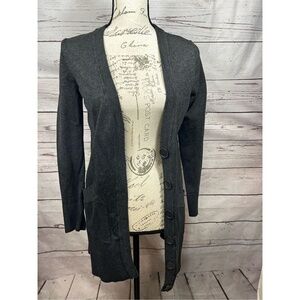 Cable & Gauge size small dark gray cardigan sweater - 2448